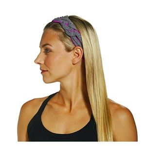 GAIAM Sweatband Grip Purple and Grey Headband